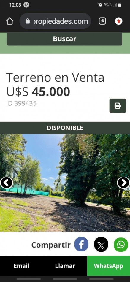 Foto Terreno en Venta en Sierra De Los Padres, Buenos Aires - U$D 45.000 - pix107331949 - BienesOnLine